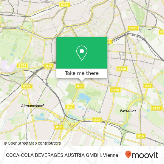 COCA-COLA BEVERAGES AUSTRIA GMBH map