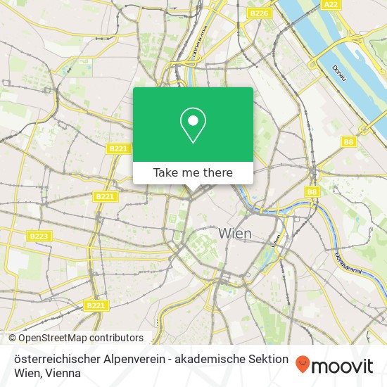 österreichischer Alpenverein - akademische Sektion Wien map