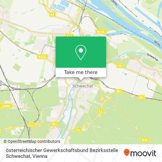 österreichischer Gewerkschaftsbund Bezirksstelle Schwechat map