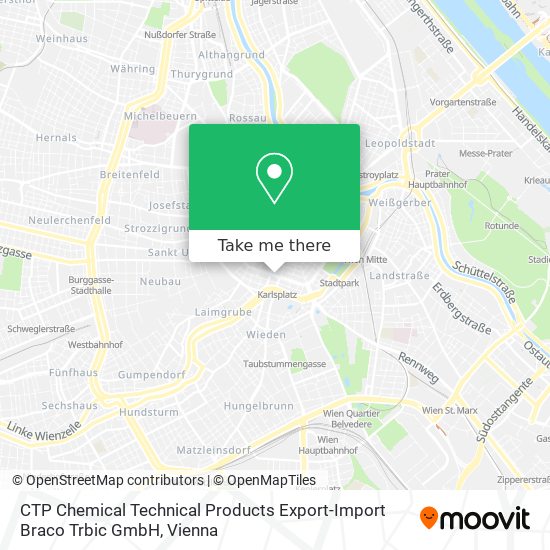CTP Chemical Technical Products Export-Import Braco Trbic GmbH map