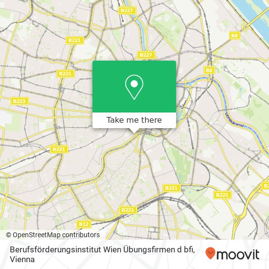 Berufsförderungsinstitut Wien Übungsfirmen d bfi map