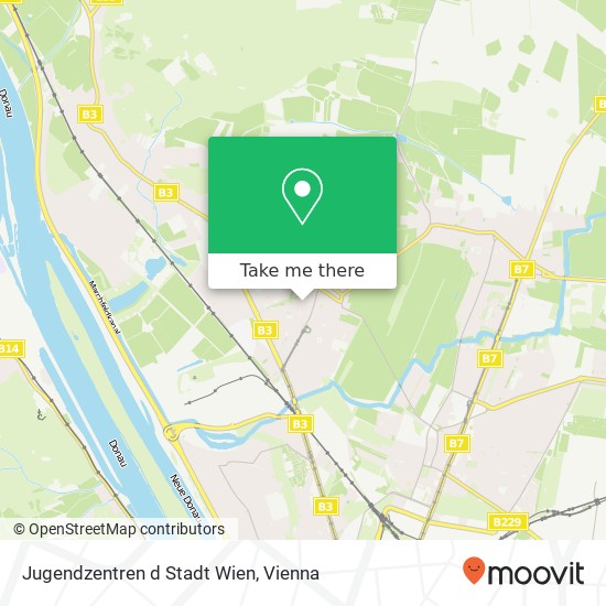 Jugendzentren d Stadt Wien map