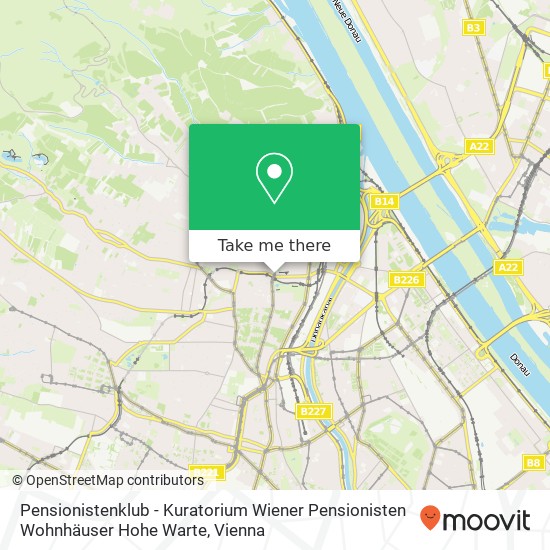 Pensionistenklub - Kuratorium Wiener Pensionisten Wohnhäuser Hohe Warte map