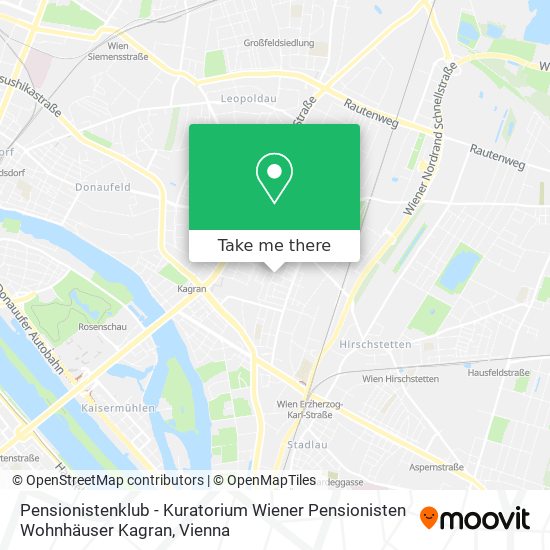 Pensionistenklub - Kuratorium Wiener Pensionisten Wohnhäuser Kagran map