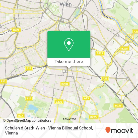 Schulen d Stadt Wien - Vienna Bilingual School map