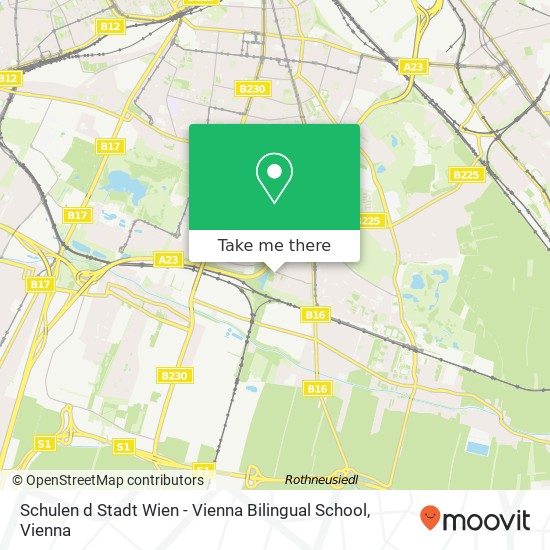 Schulen d Stadt Wien - Vienna Bilingual School map