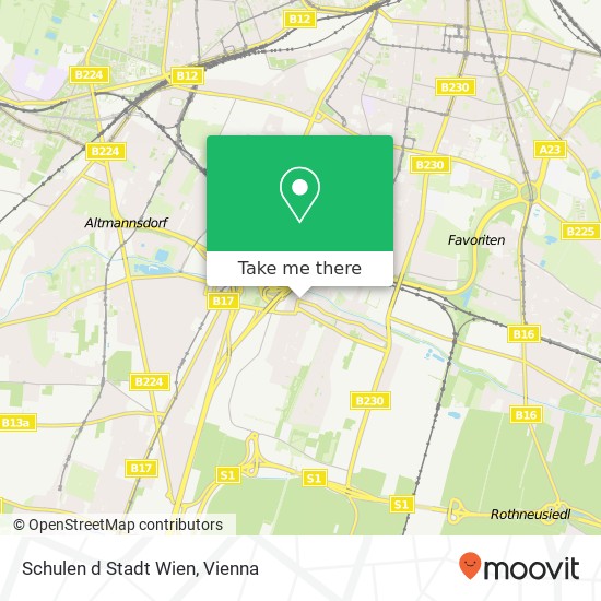 Schulen d Stadt Wien map