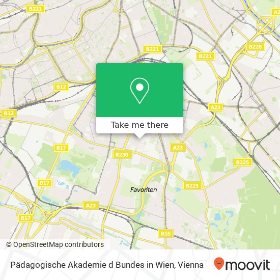 Pädagogische Akademie d Bundes in Wien map