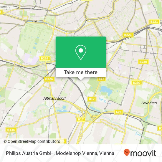 Philips Austria GmbH, Modelshop Vienna map