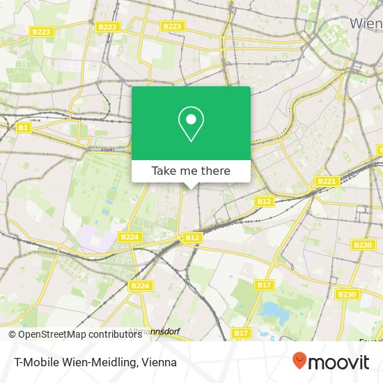 T-Mobile Wien-Meidling map