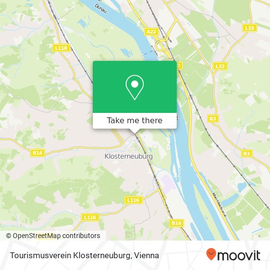Tourismusverein Klosterneuburg map
