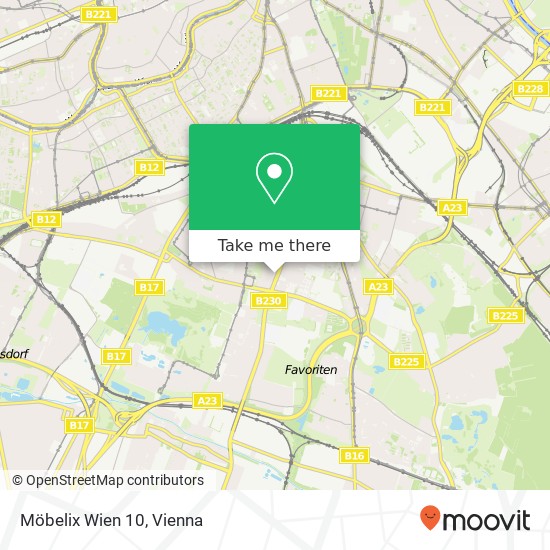 Möbelix Wien 10 map