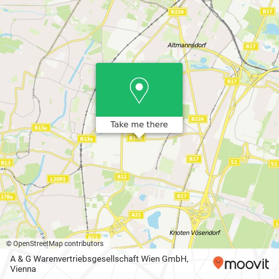 A & G Warenvertriebsgesellschaft Wien GmbH map