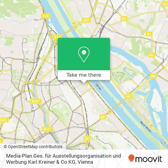 Media-Plan Ges. für Ausstellungsorganisation und Werbung Karl Kreiner & Co KG map