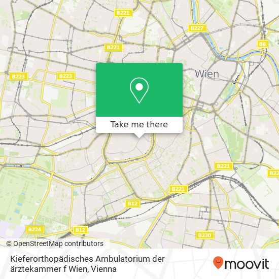 Kieferorthopädisches Ambulatorium der ärztekammer f Wien map