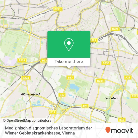 Medizinisch-diagnostisches Laboratorium der Wiener Gebietskrankenkasse map