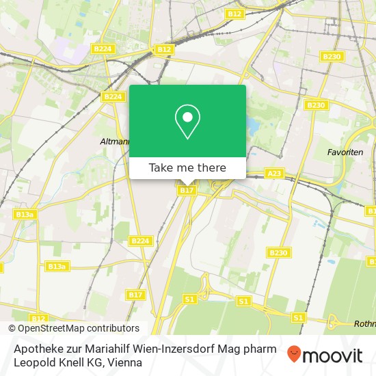 Apotheke zur Mariahilf Wien-Inzersdorf Mag pharm Leopold Knell KG map