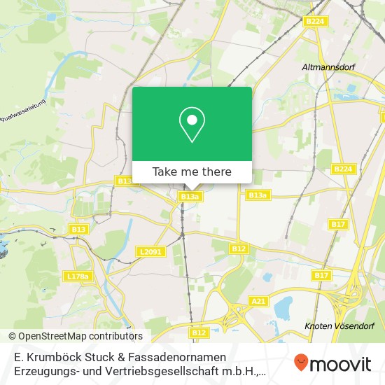E. Krumböck Stuck & Fassadenornamen Erzeugungs- und Vertriebsgesellschaft m.b.H. map