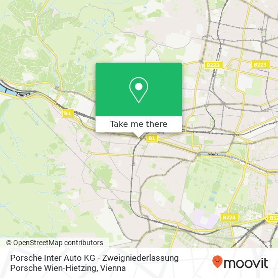 Porsche Inter Auto KG - Zweigniederlassung Porsche Wien-Hietzing map