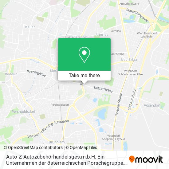 Auto-Z-Autozubehörhandelsges.m.b.H. Ein Unternehmen der österreichischen Porschegruppe map