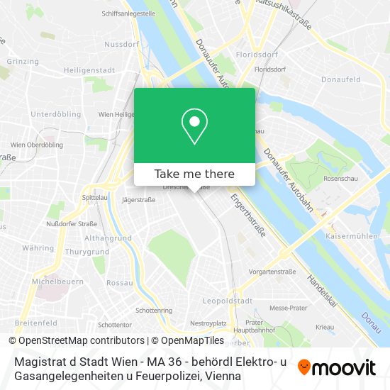 Magistrat d Stadt Wien - MA 36 - behördl Elektro- u Gasangelegenheiten u Feuerpolizei map