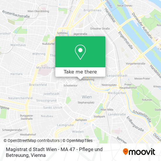Magistrat d Stadt Wien - MA 47 - Pflege und Betreuung map