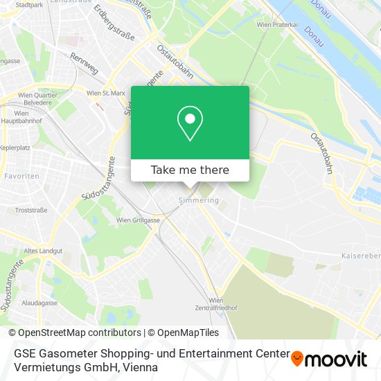 GSE Gasometer Shopping- und Entertainment Center Vermietungs GmbH map