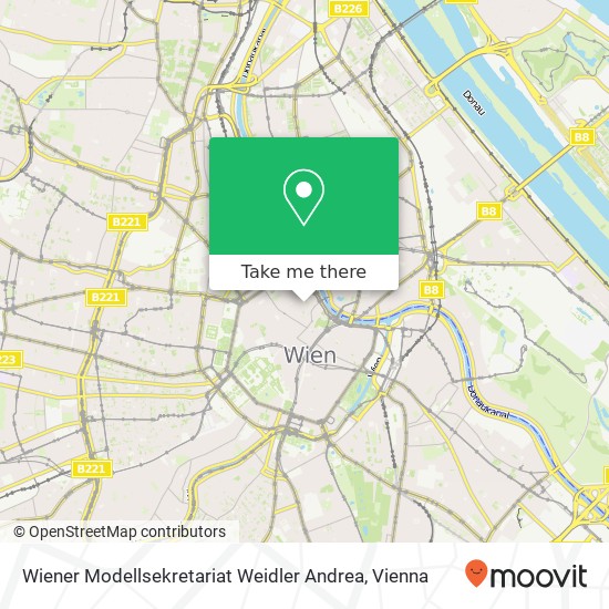 Wiener Modellsekretariat Weidler Andrea map