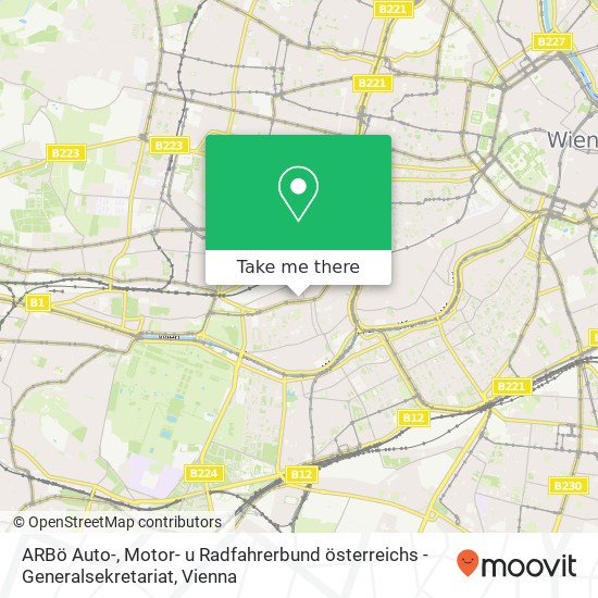 ARBö Auto-, Motor- u Radfahrerbund österreichs - Generalsekretariat map