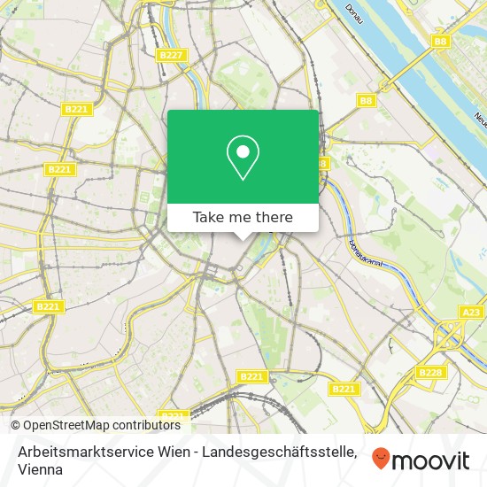 Arbeitsmarktservice Wien - Landesgeschäftsstelle map