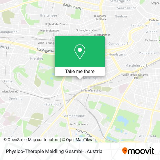 Physico-Therapie Meidling GesmbH map