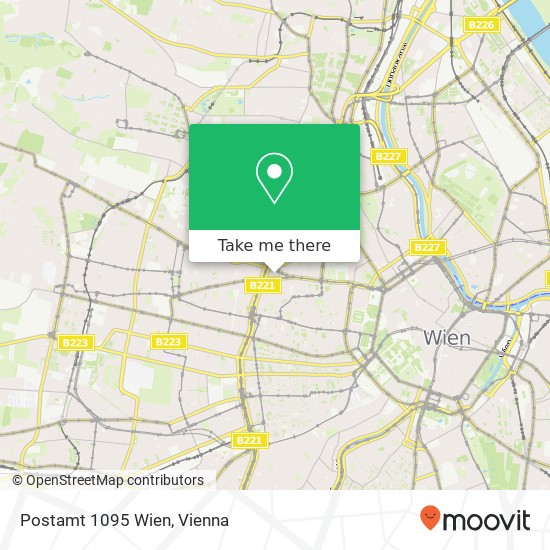 Postamt 1095 Wien map