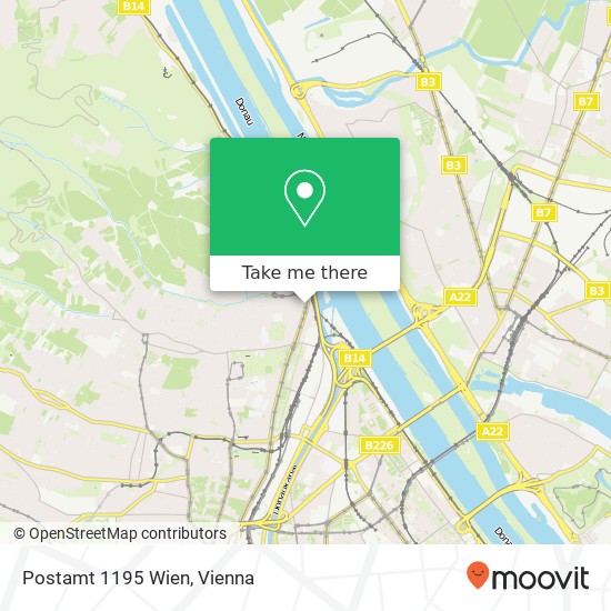 Postamt 1195 Wien map