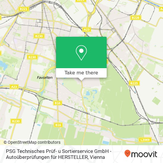 PSG Technisches Prüf- u Sortierservice GmbH - Autoüberprüfungen für HERSTELLER map