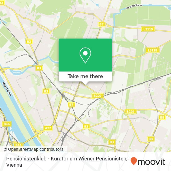 Pensionistenklub - Kuratorium Wiener Pensionisten map