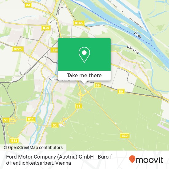 Ford Motor Company (Austria) GmbH - Büro f öffentlichkeitsarbeit map