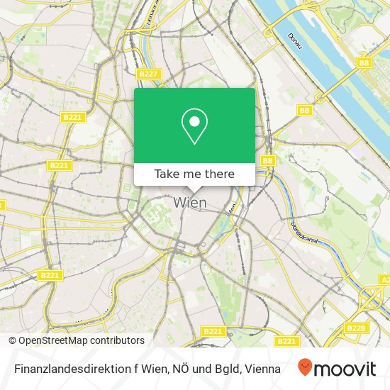 Finanzlandesdirektion f Wien, NÖ und Bgld map