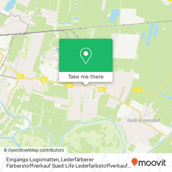 Eingangs-Logomatten, Lederfärberei-Färberstoffverkauf Sued-Life Lederfarbstoffverkauf map