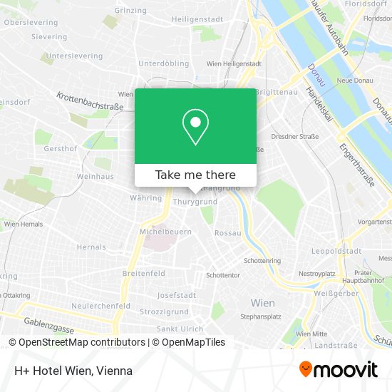 H+ Hotel Wien map