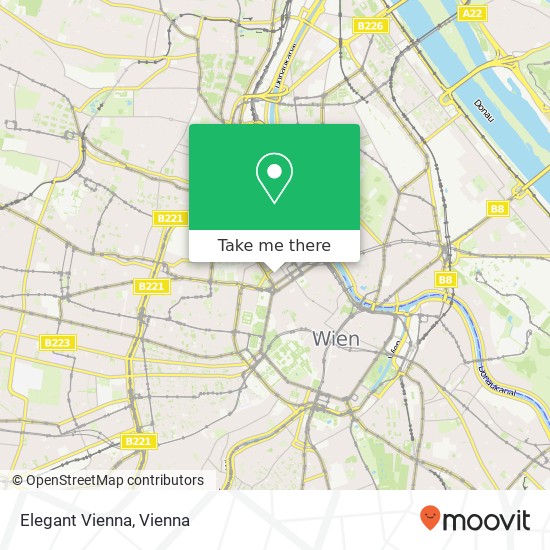 Elegant Vienna map