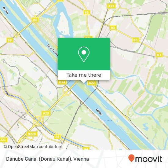 Danube Canal (Donau Kanal) map