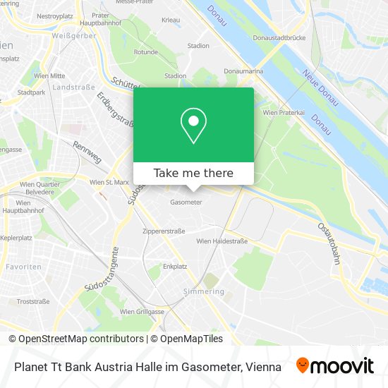 Planet Tt Bank Austria Halle im Gasometer map