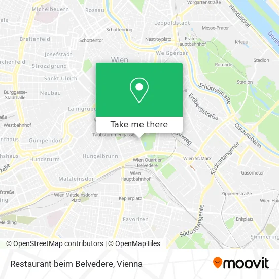 Restaurant beim Belvedere map