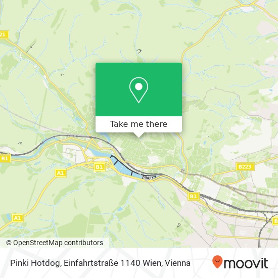 Pinki Hotdog, Einfahrtstraße 1140 Wien map