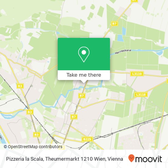 Pizzeria la Scala, Theumermarkt 1210 Wien map