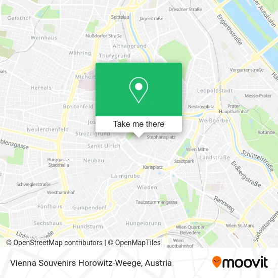 Vienna Souvenirs Horowitz-Weege map
