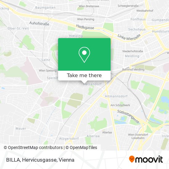 BILLA, Hervicusgasse map