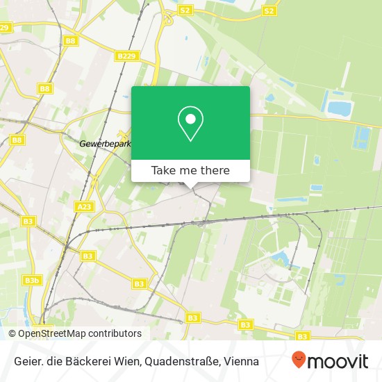 Geier. die Bäckerei Wien, Quadenstraße map