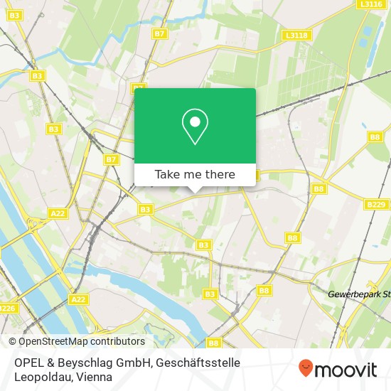 OPEL & Beyschlag GmbH, Geschäftsstelle Leopoldau map