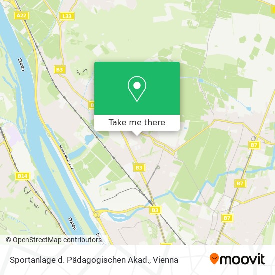 Sportanlage d. Pädagogischen Akad. map